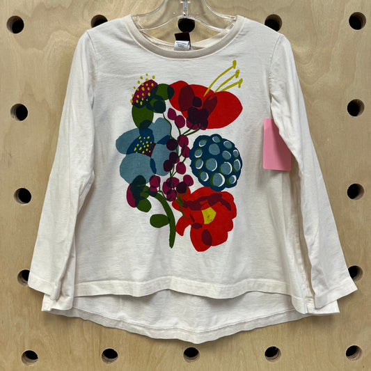 Cream Floral LS Top