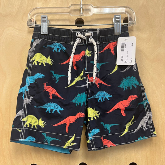 Blue Dino Swim Trunks