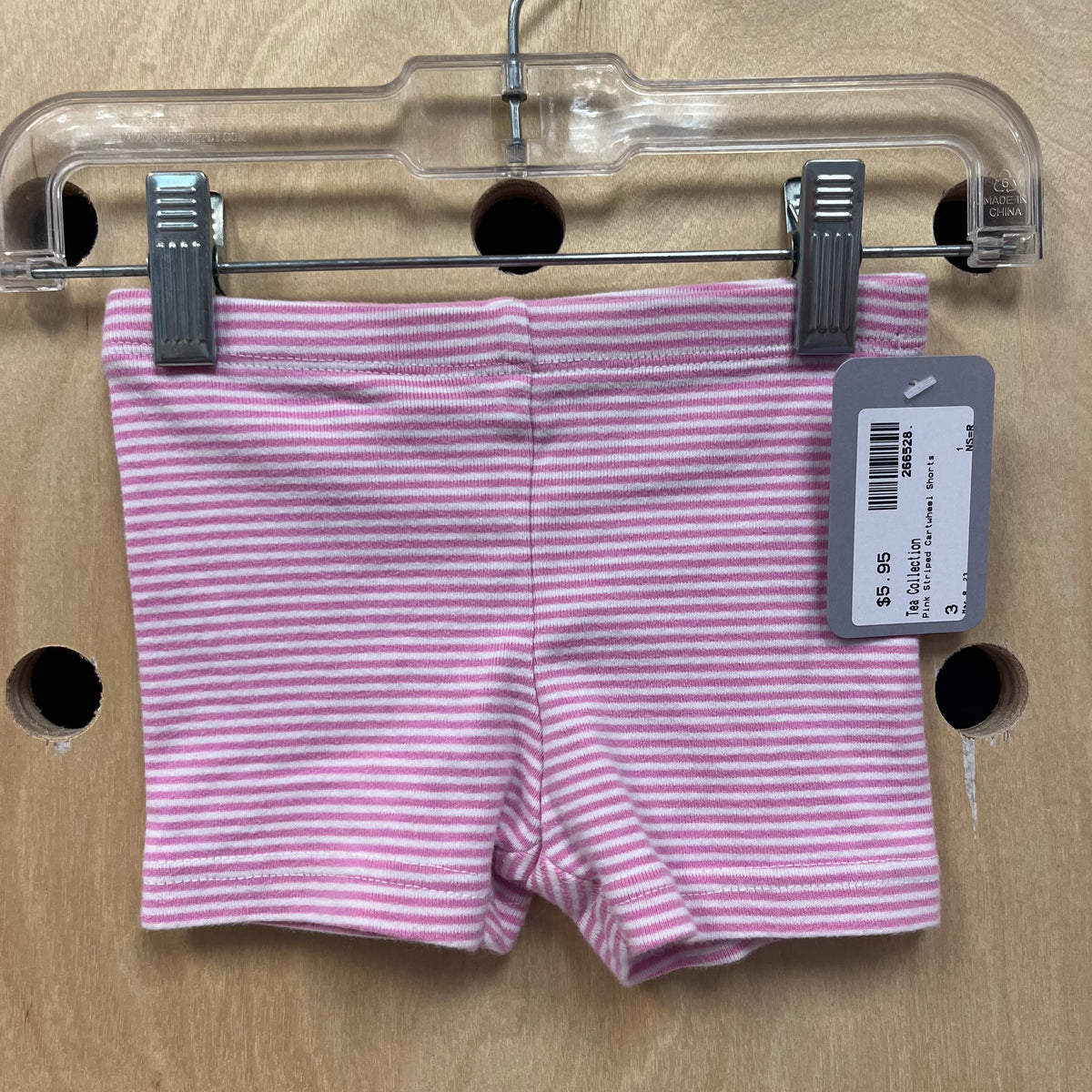 Pink Striped Cartwheel Shorts