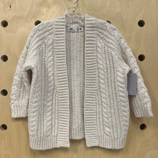 Cream Cable Knit Cardigan