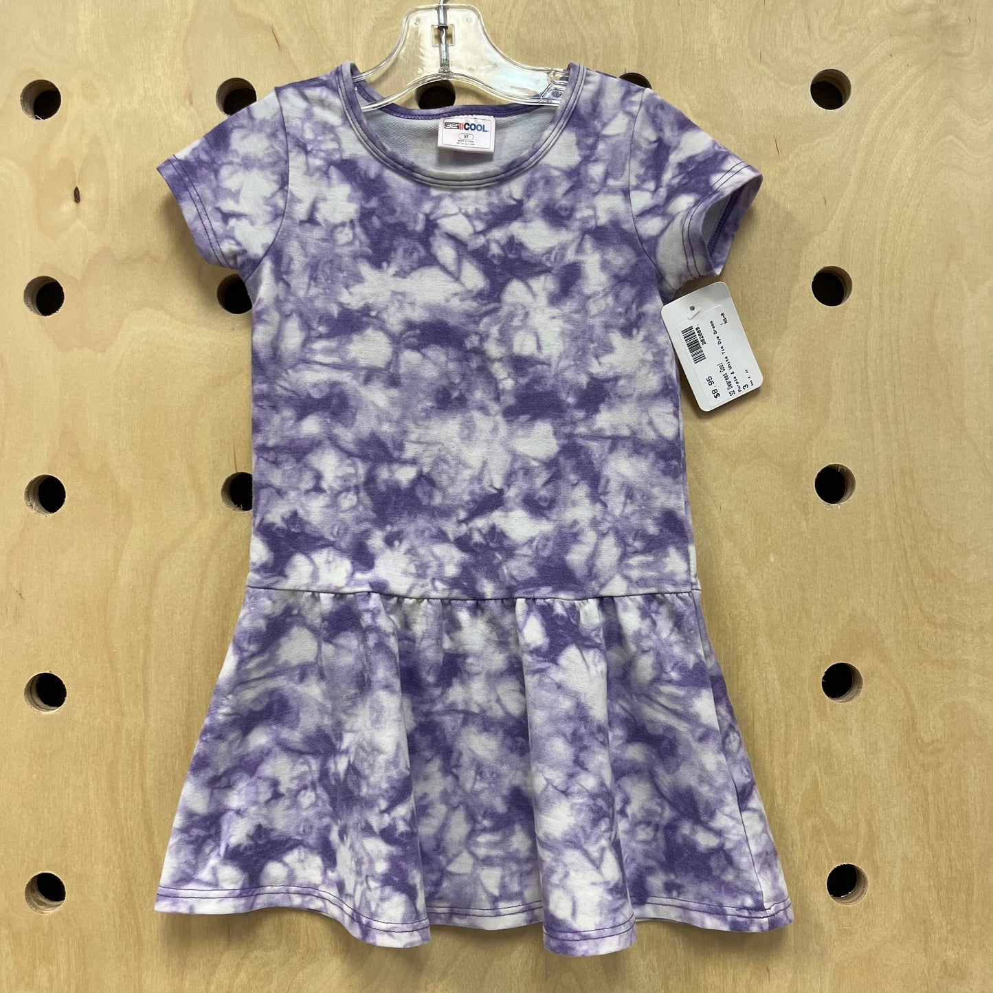 Purple & White Tie Dye Dress