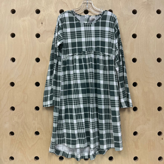 Green Bamboo Plaid Dress