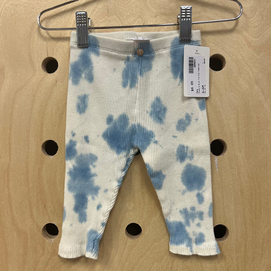 Cream & Blue Tie Dye Leggings