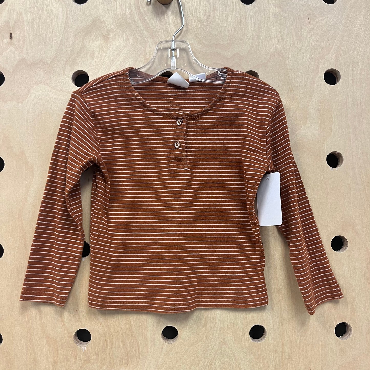Brown Striped Henley