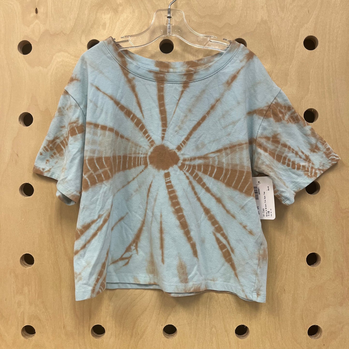 Blue & Brown Tie Dye Top