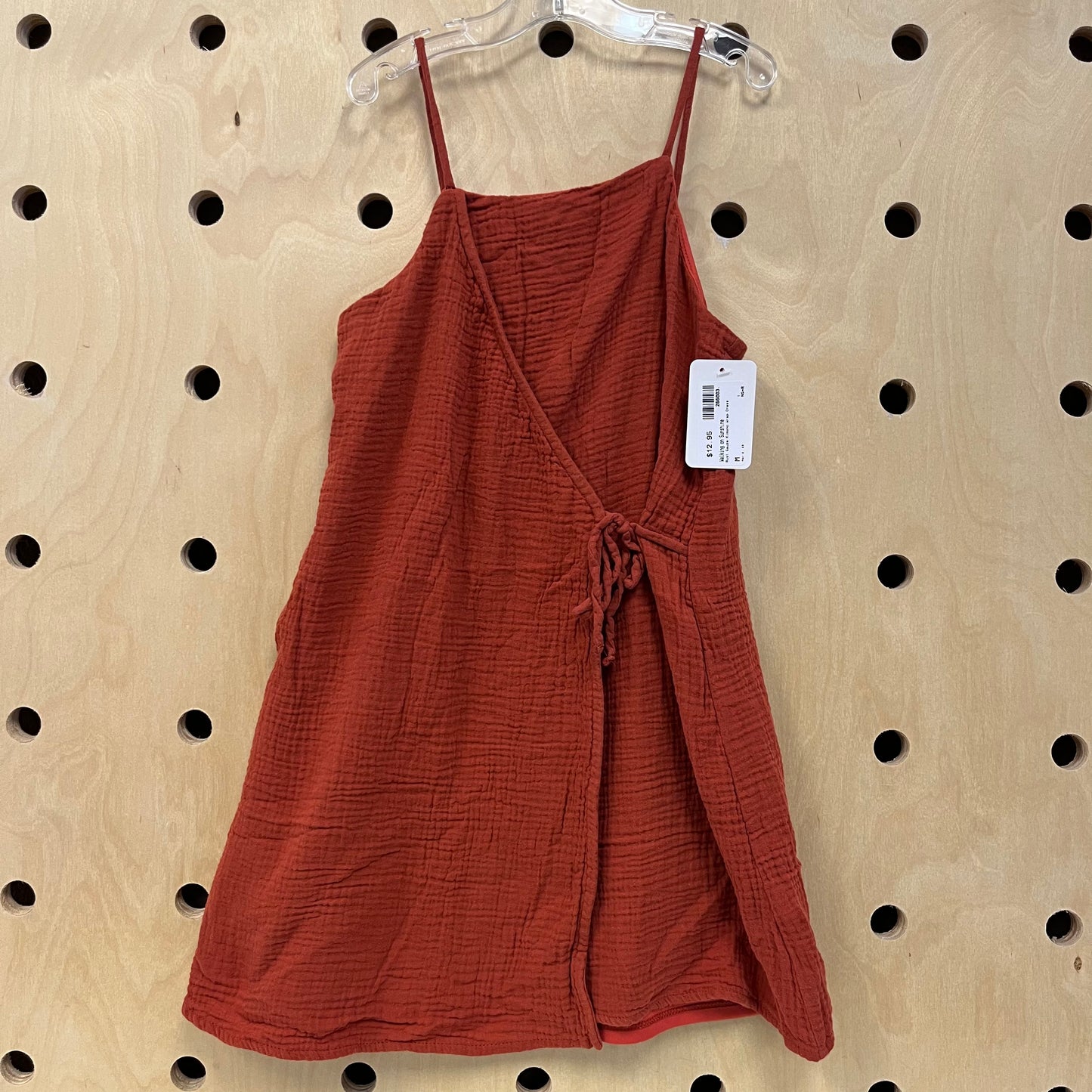 Rust Gauze Kimono Wrap Dress
