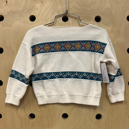 Cream & Blue Sweater