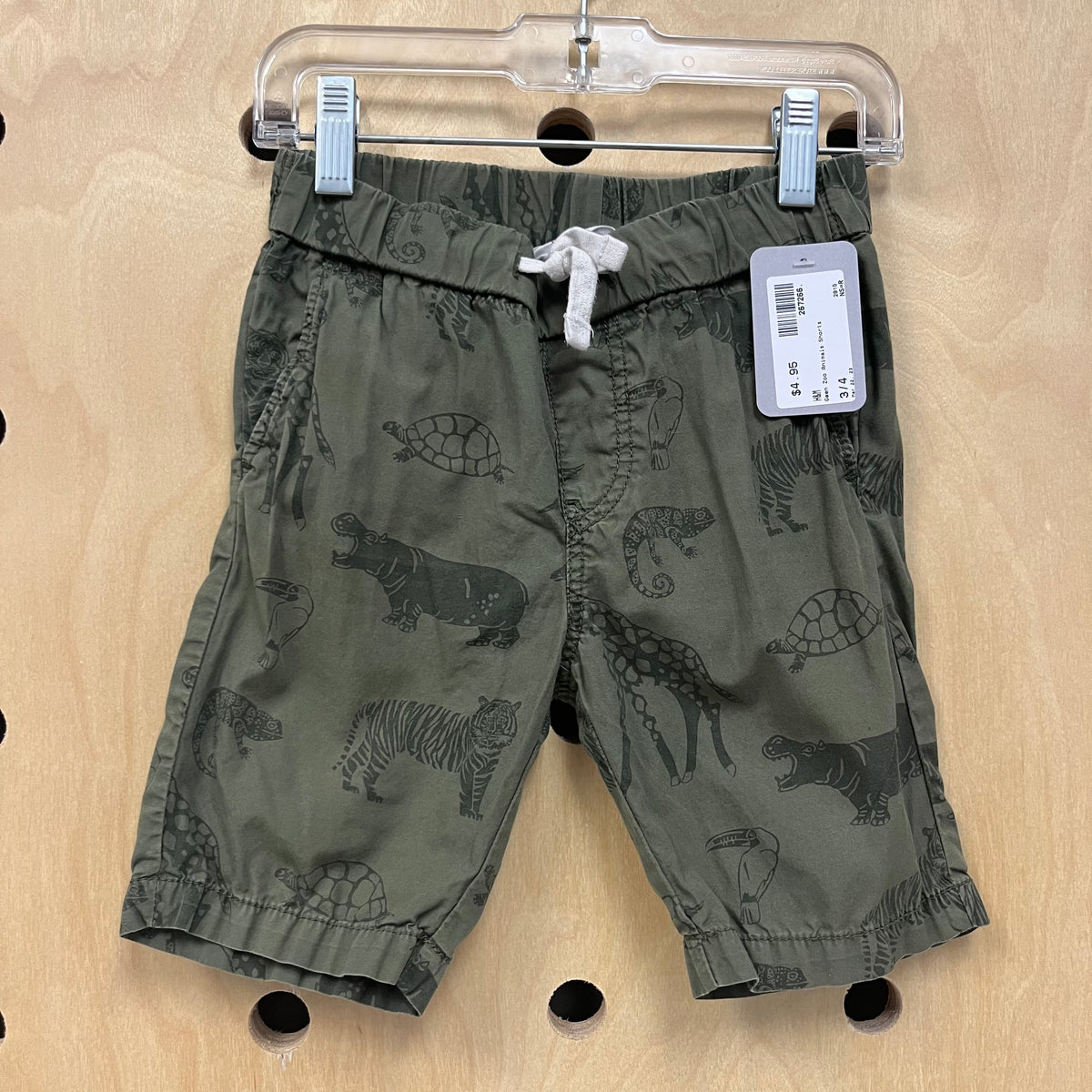 Green Zoo Animals Shorts