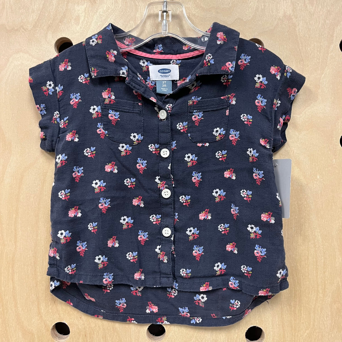 Blue Floral Button Up Shirt