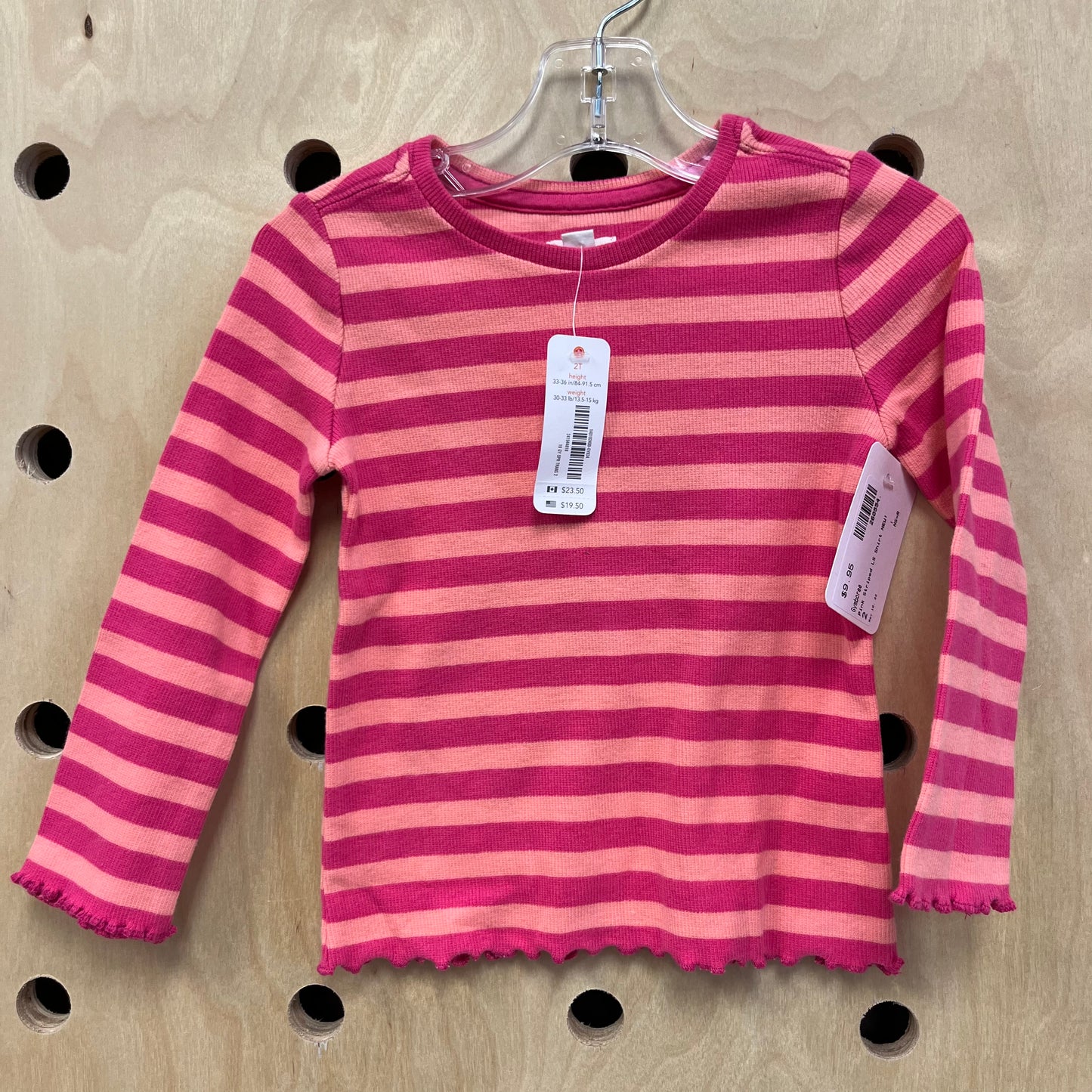 Pink Striped LS Shirt NEW!