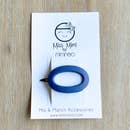 Oval Barrette - Midnight Blue