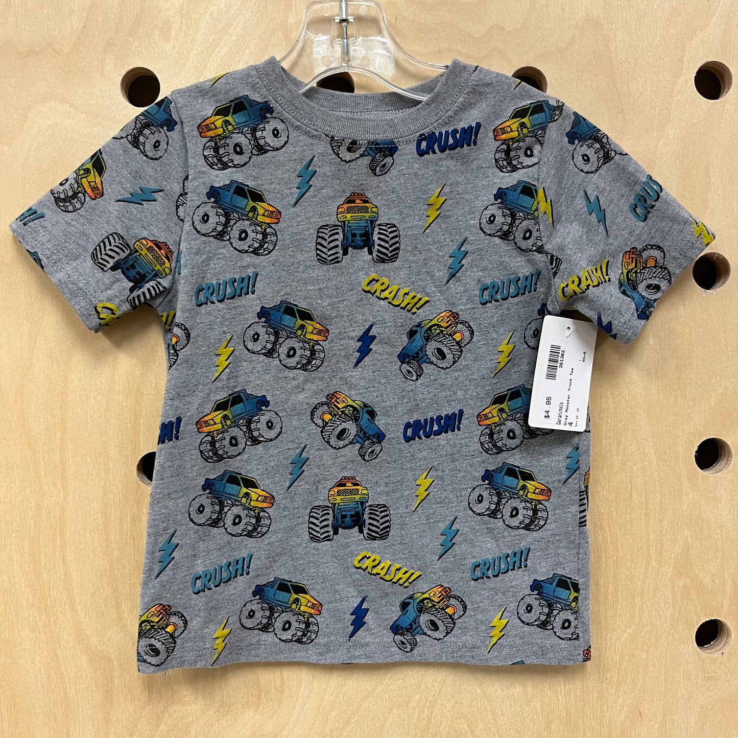 Grey Monster Truck Tee