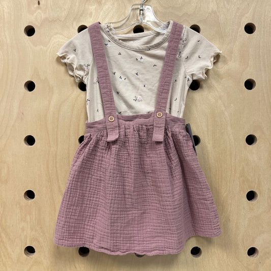 Cream & Lavender Gauze Jumper