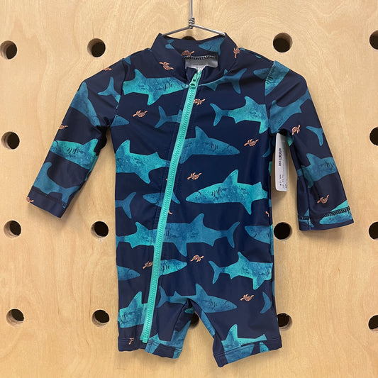 Shark Rash Guard Swimsuit