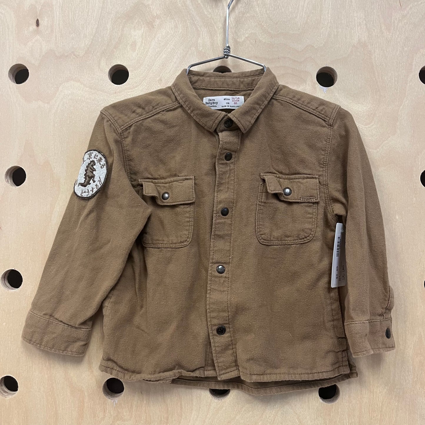 Tan Snap Flannel