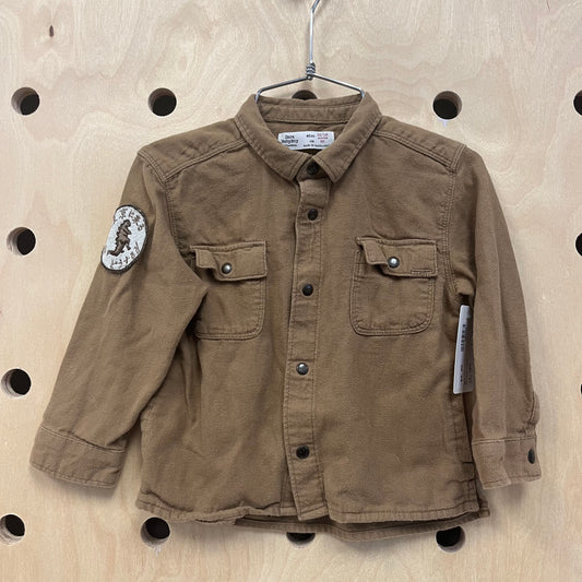 Tan Snap Flannel