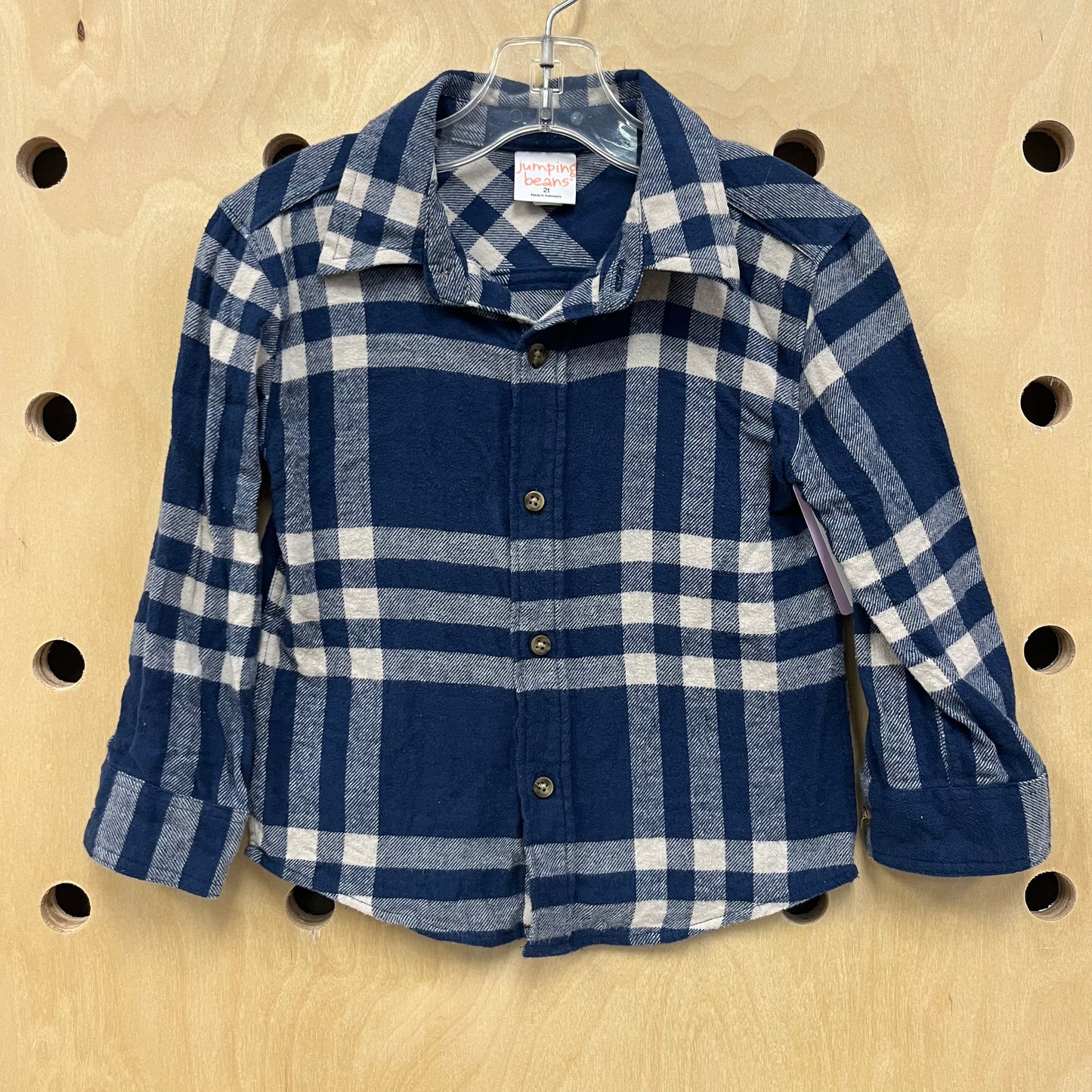 Blue + White Plaid Flannel