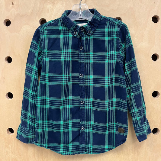 Blue & Teal Plaid Flannel