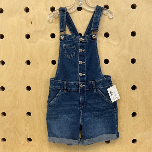 Denim Cuffed Shortalls