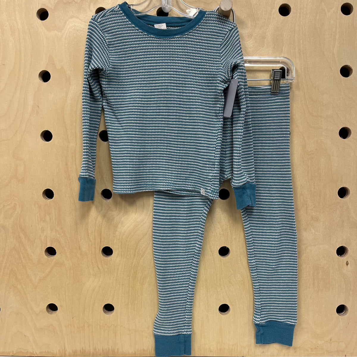 Blue Waffle Knit Organic Louge Set
