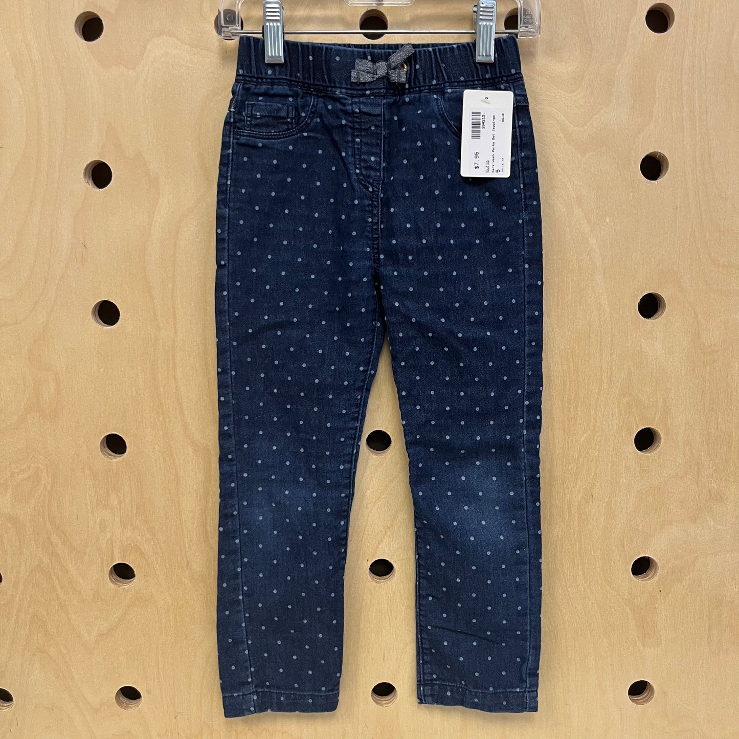 Dark Wash Polka Dot Jeggings