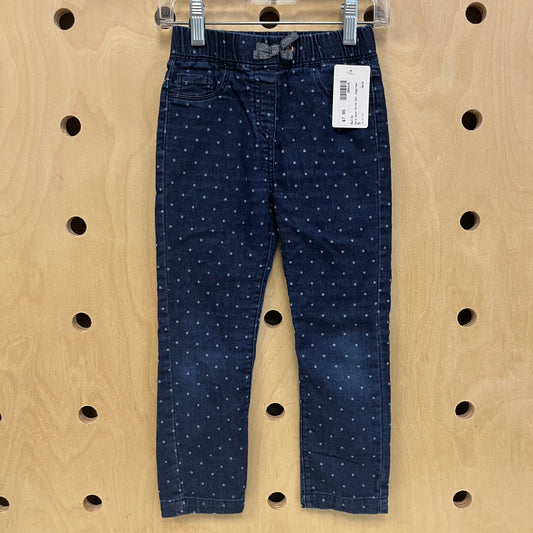 Dark Wash Polka Dot Jeggings