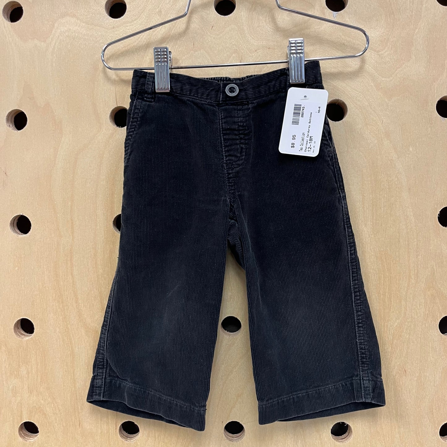 Charcoal Corduroy Bottoms