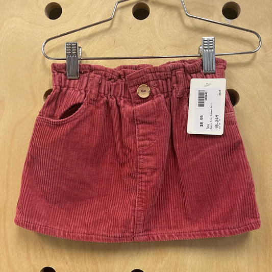 Dusty Pink Ribbed Skirt