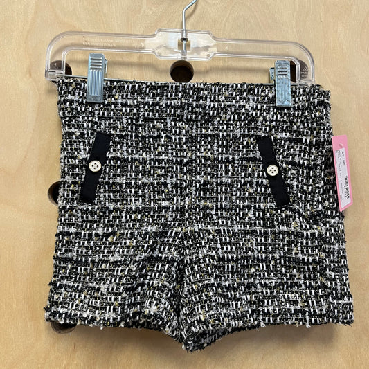 Black + Gold Twill Shorts