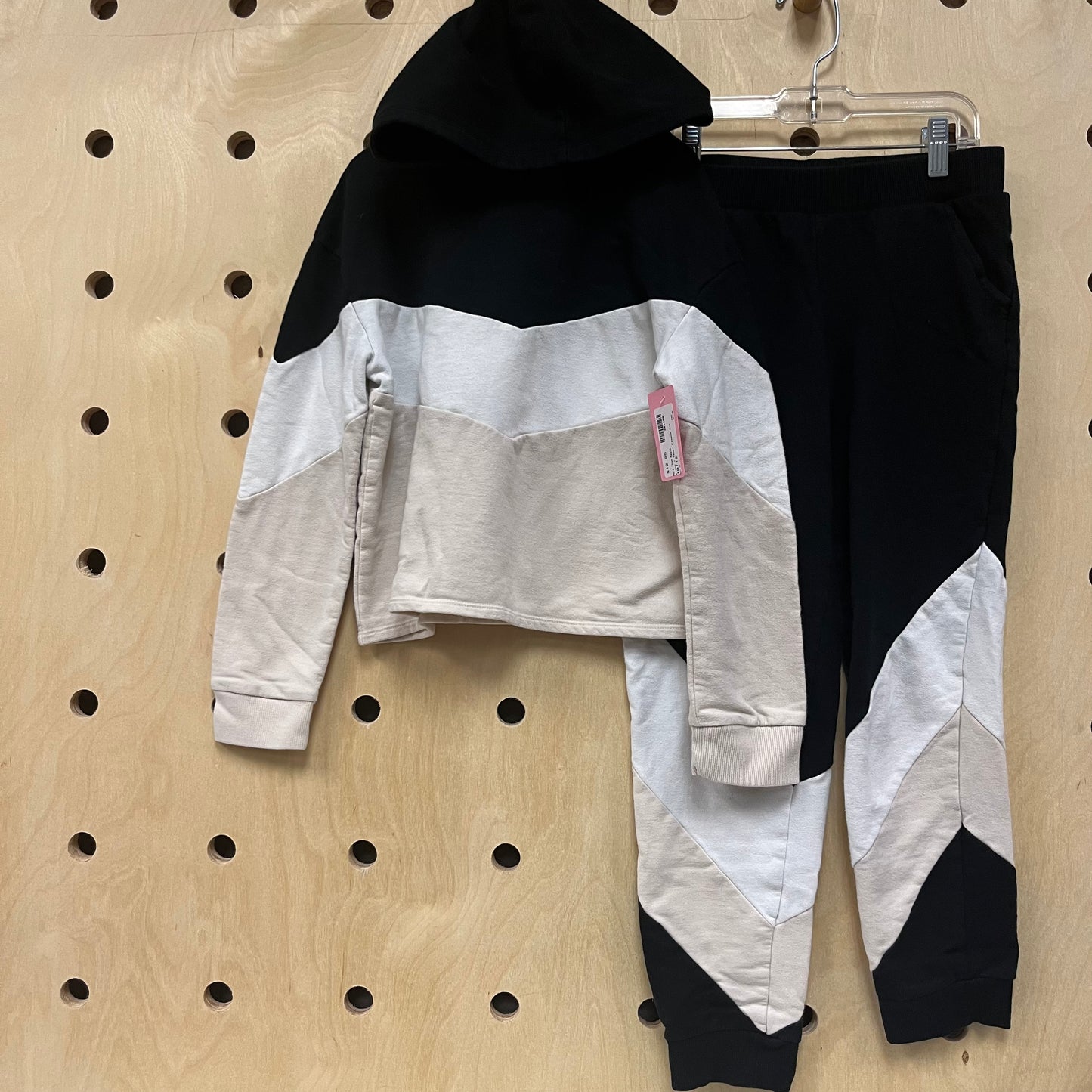 Black + Taupe Fleece Set