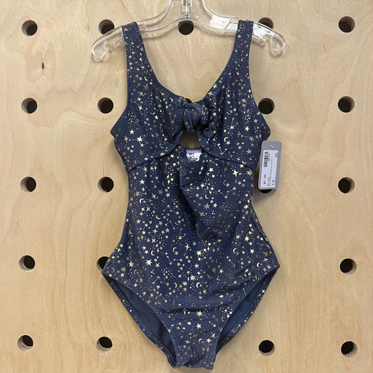 Blue & Gold Celestial Swimsuit