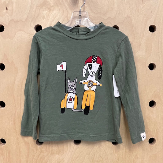 Dogs on Motorcycle LS Tee