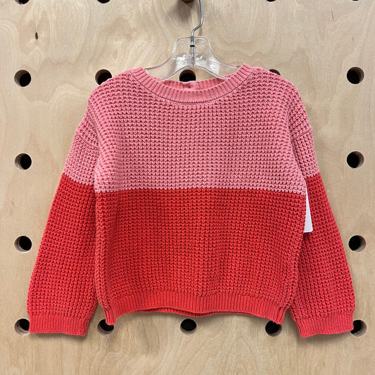 Coral + Pink Two Toned Sweater