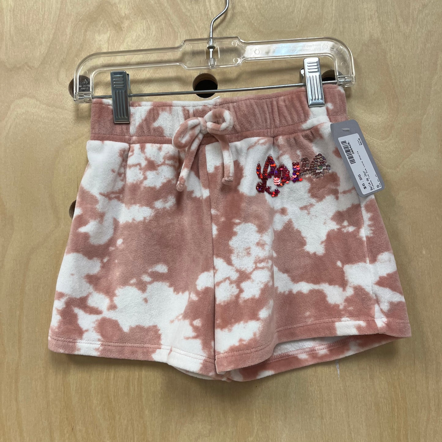 Fleece Tie Dye Love Shorts