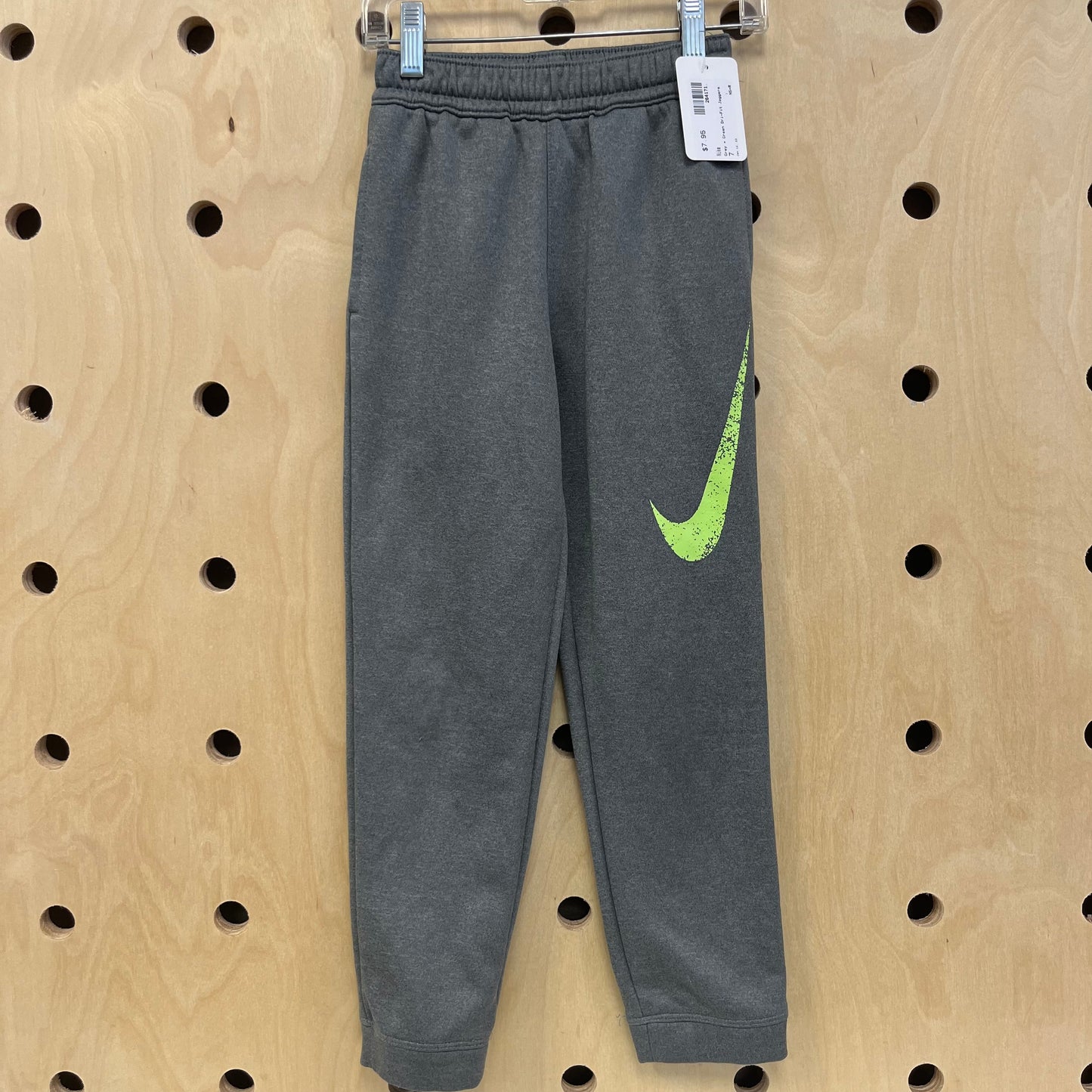 Grey + Green Dri-Fit Joggers