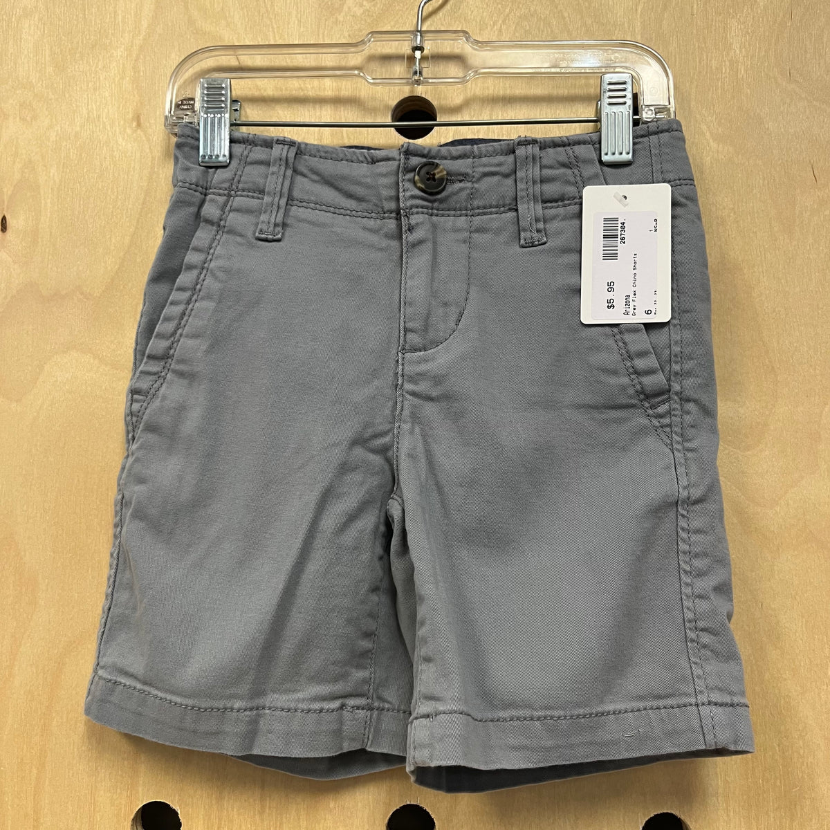 Grey Flex Chino Shorts
