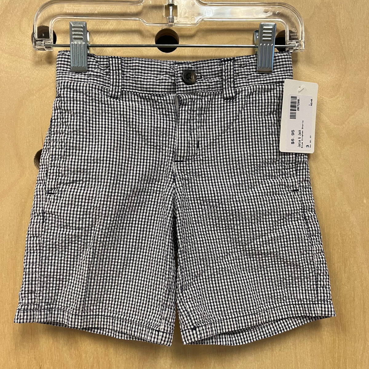 Blue Gingham Shorts
