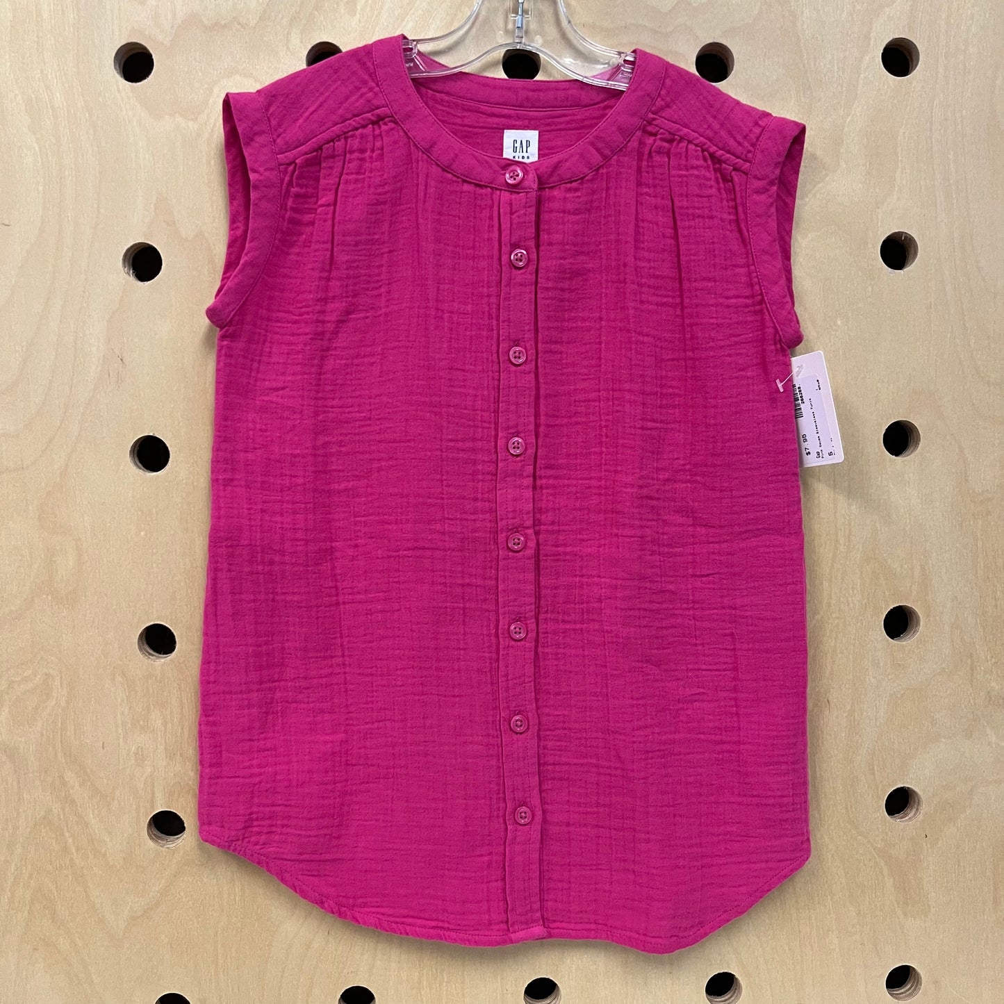 Pink Gauze Sleeveless Tunic