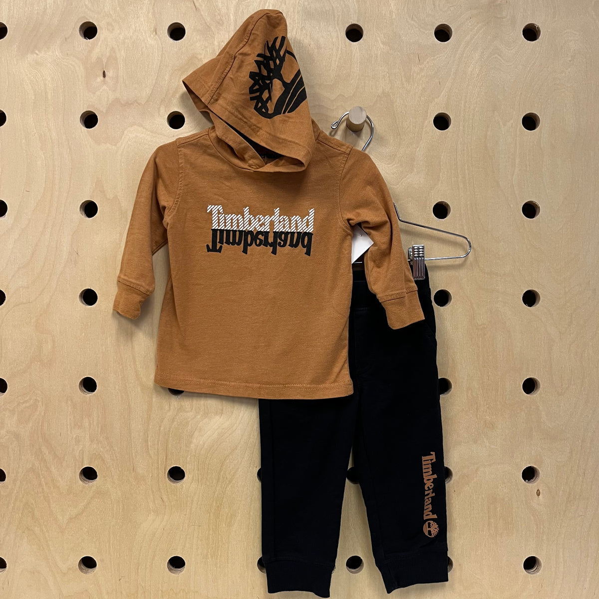 Tan + Black Logo Outfit