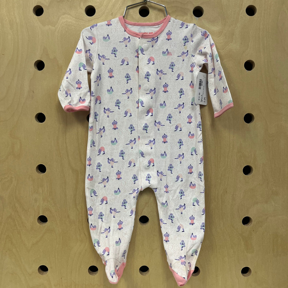 Yoga Sloth Organic Footies