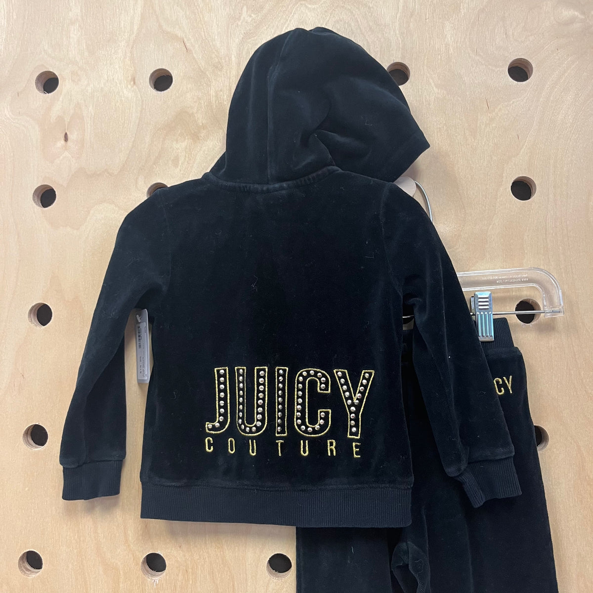 Black Velour Track Suit
