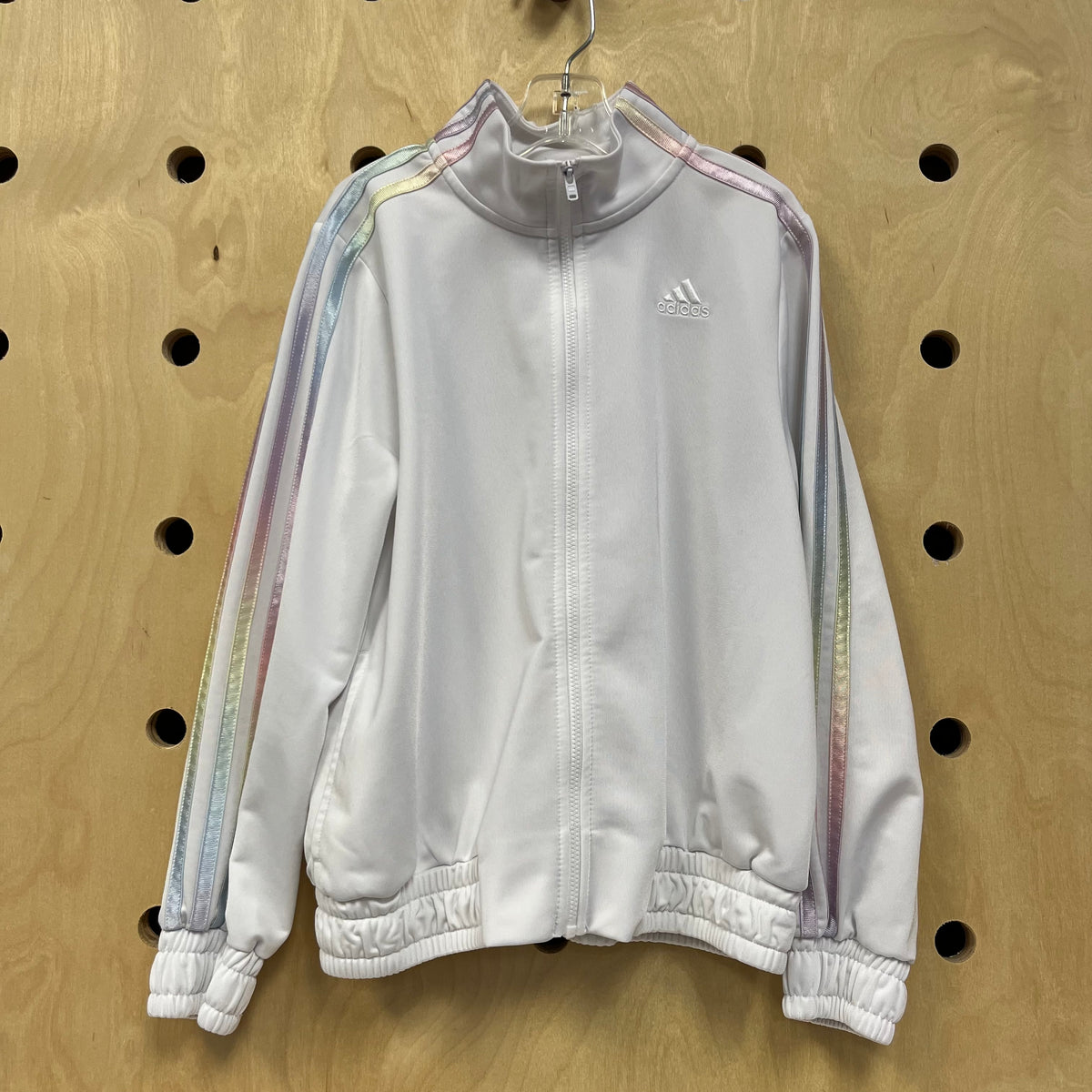 White Athletic Zip Up