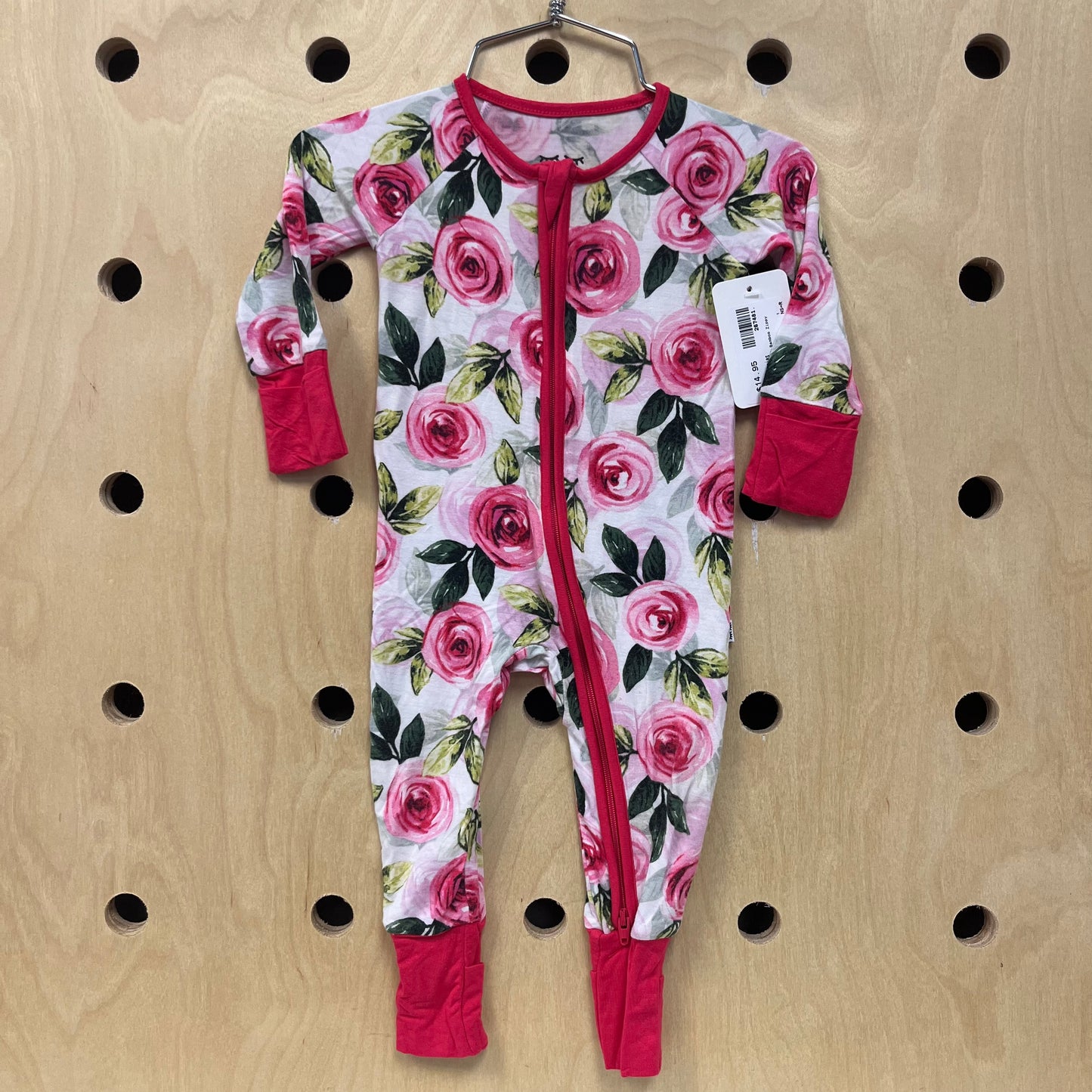 Watercolor Floral Bamboo Zippy