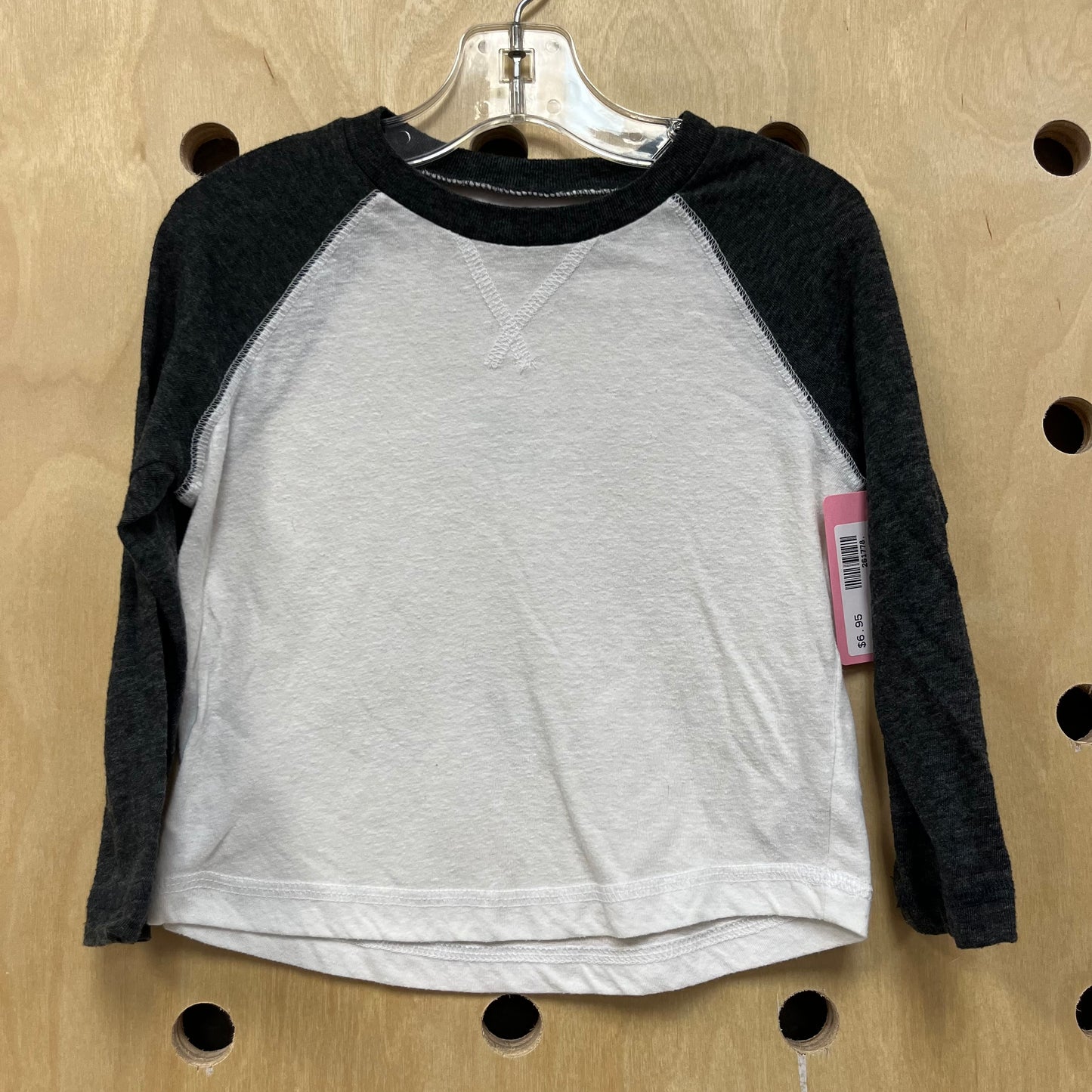 White + Grey LS Raglan