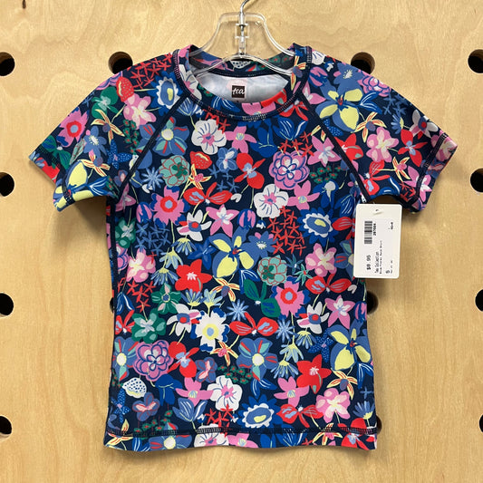 Blue Floral Swim Shirt