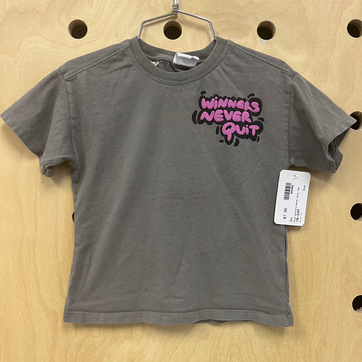 Grey Winners Never Quit Tee