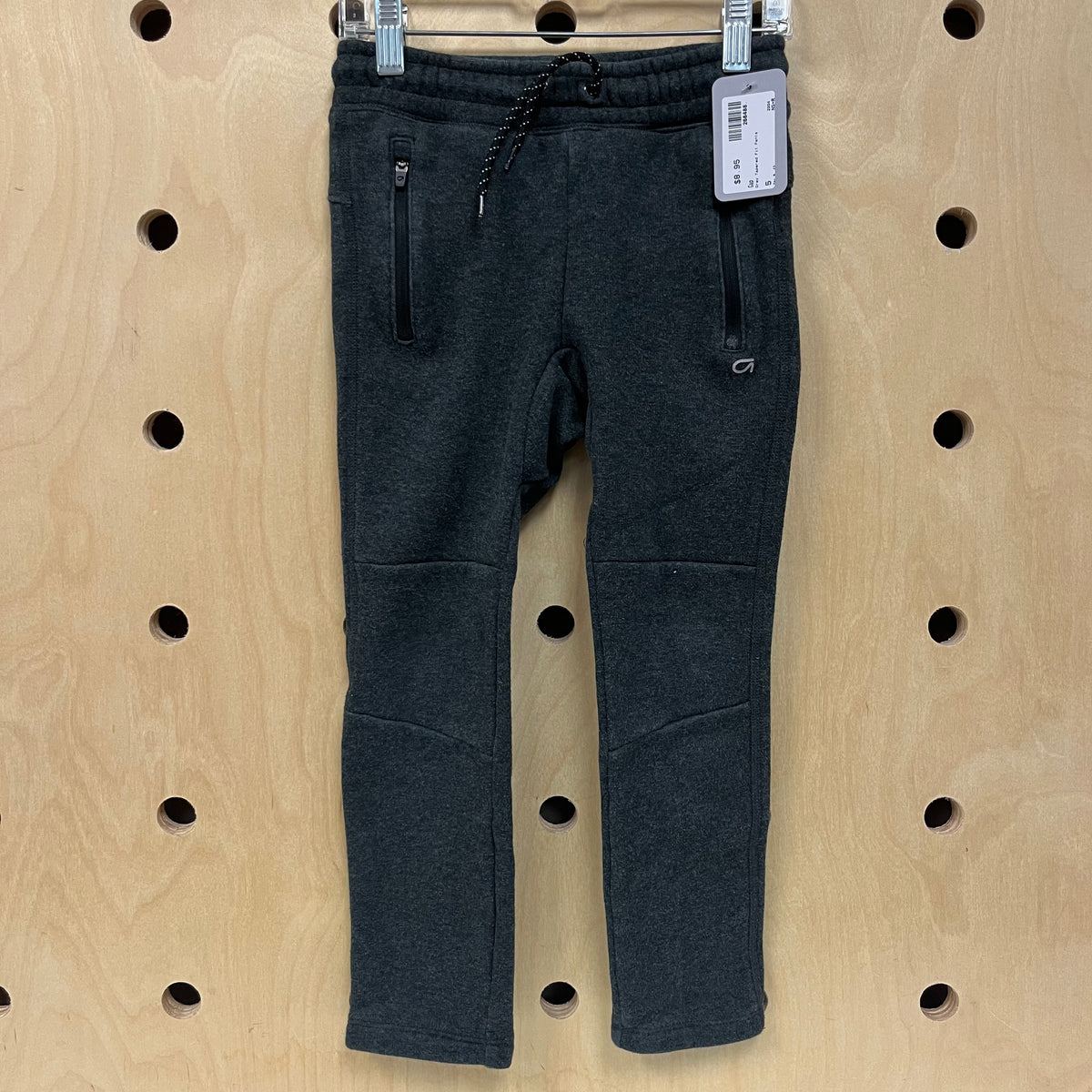 Grey Tapered Fit Pants
