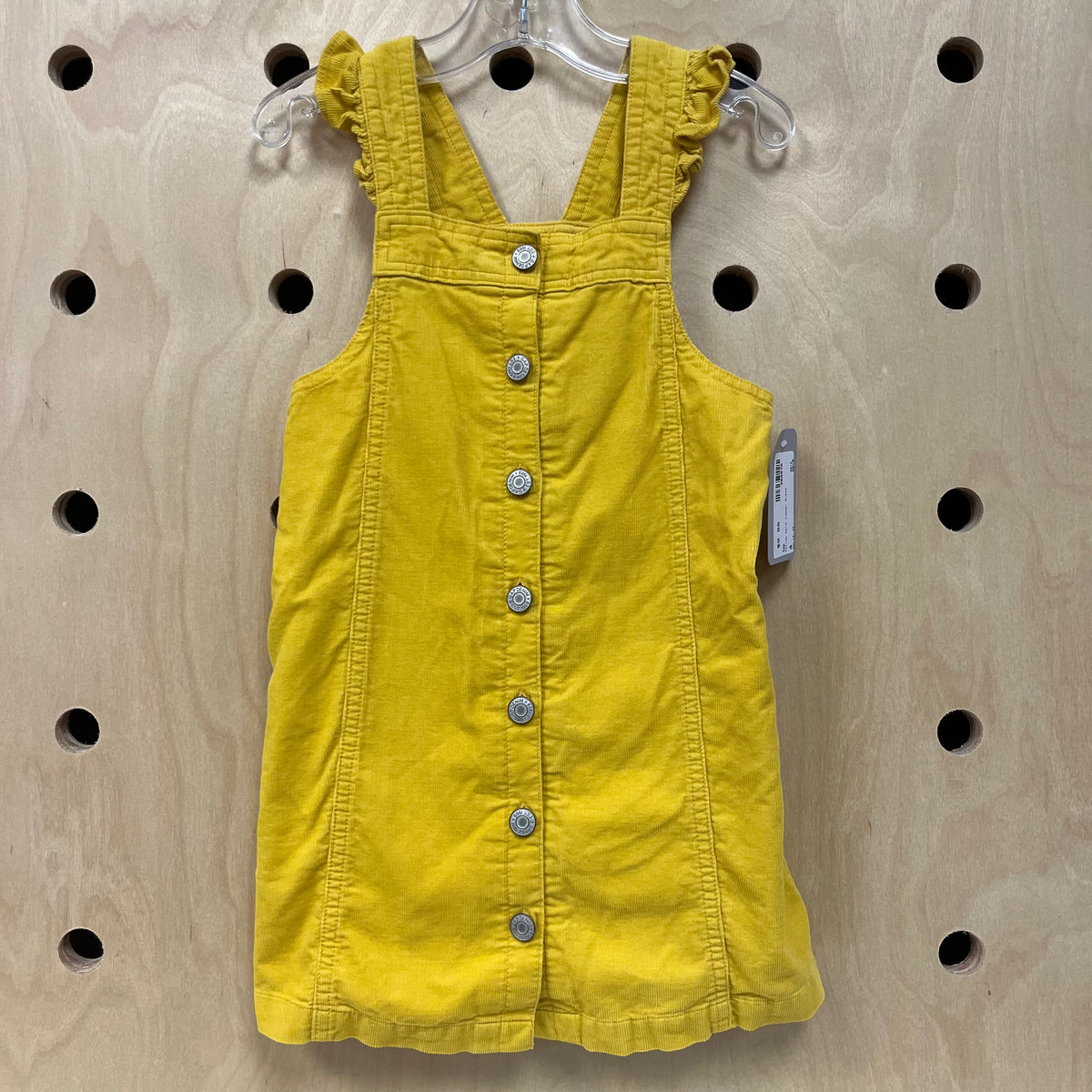 Yellow Cord Jumper Dress