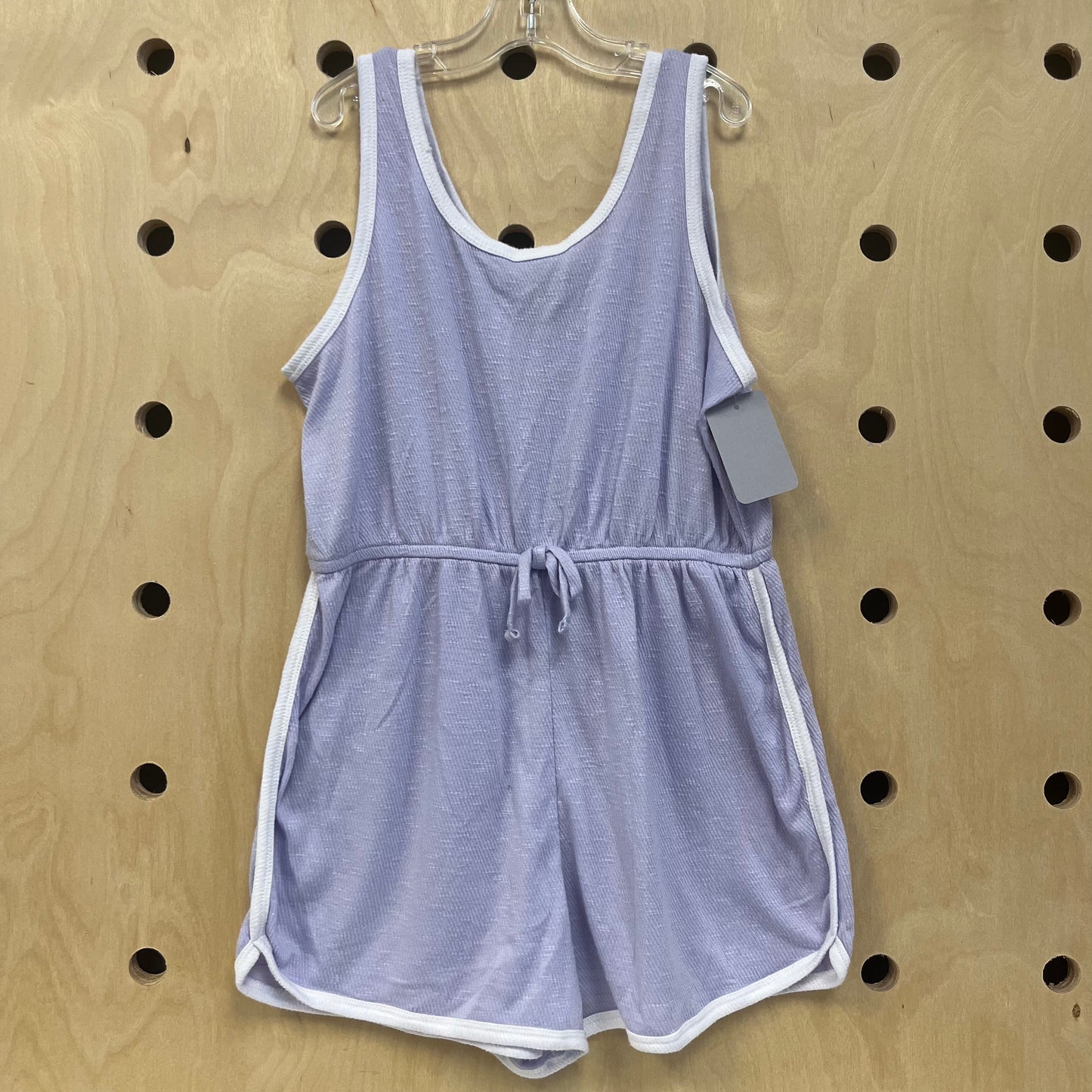 Lavender & White Knit Romper