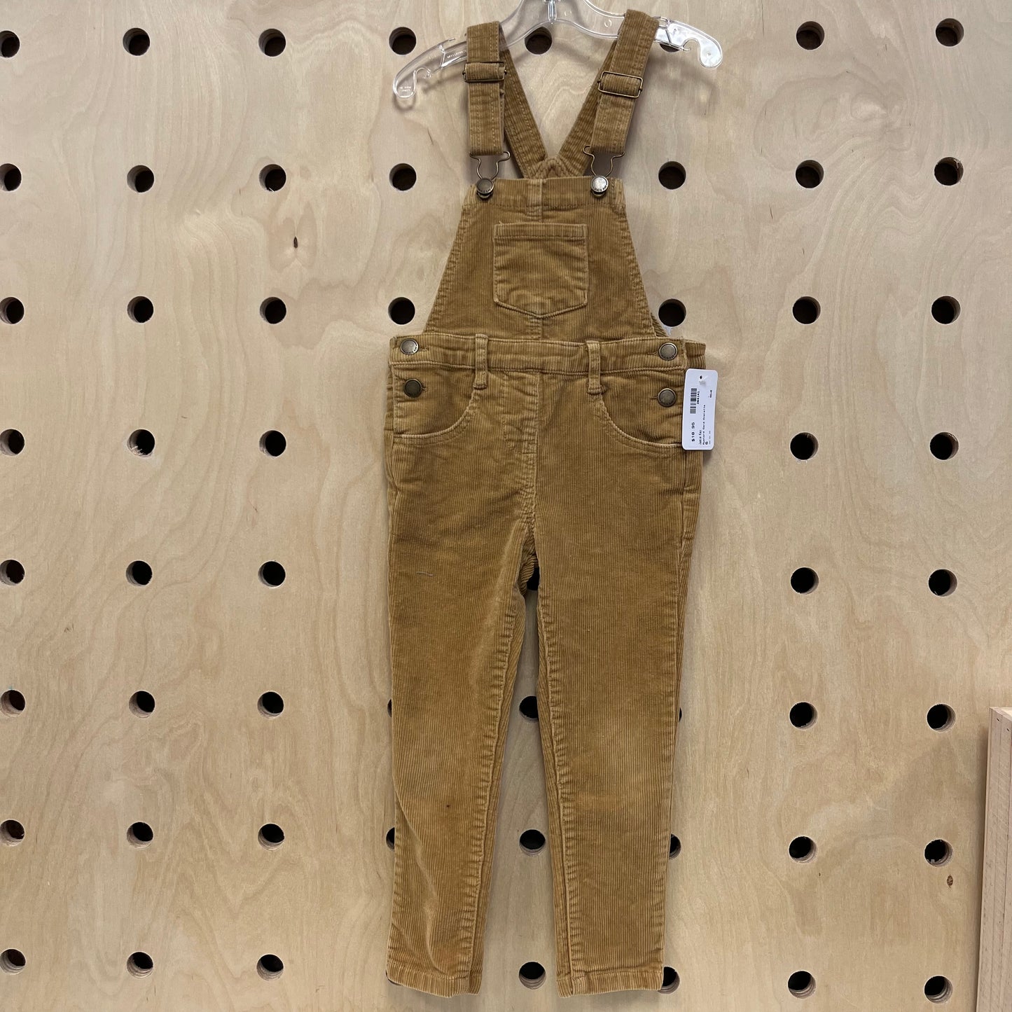 Mustard Cord Overalls